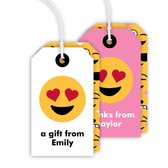 Heart Eyes Emoji Hanging Gift Tags
